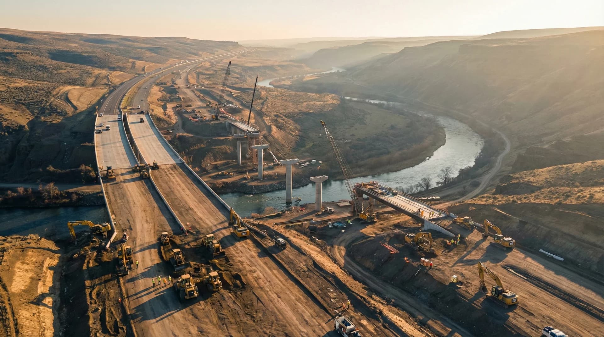 Large-scale civil engineering infrastructure construction